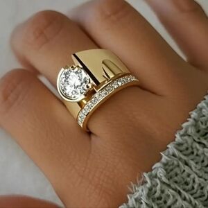 Macy's 18 Karat Gold-plated CZ Ring